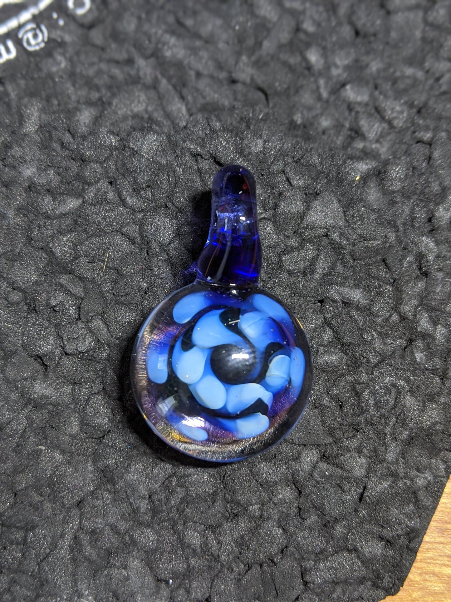 Eric G Glass UV Twisted Implosion Pendant