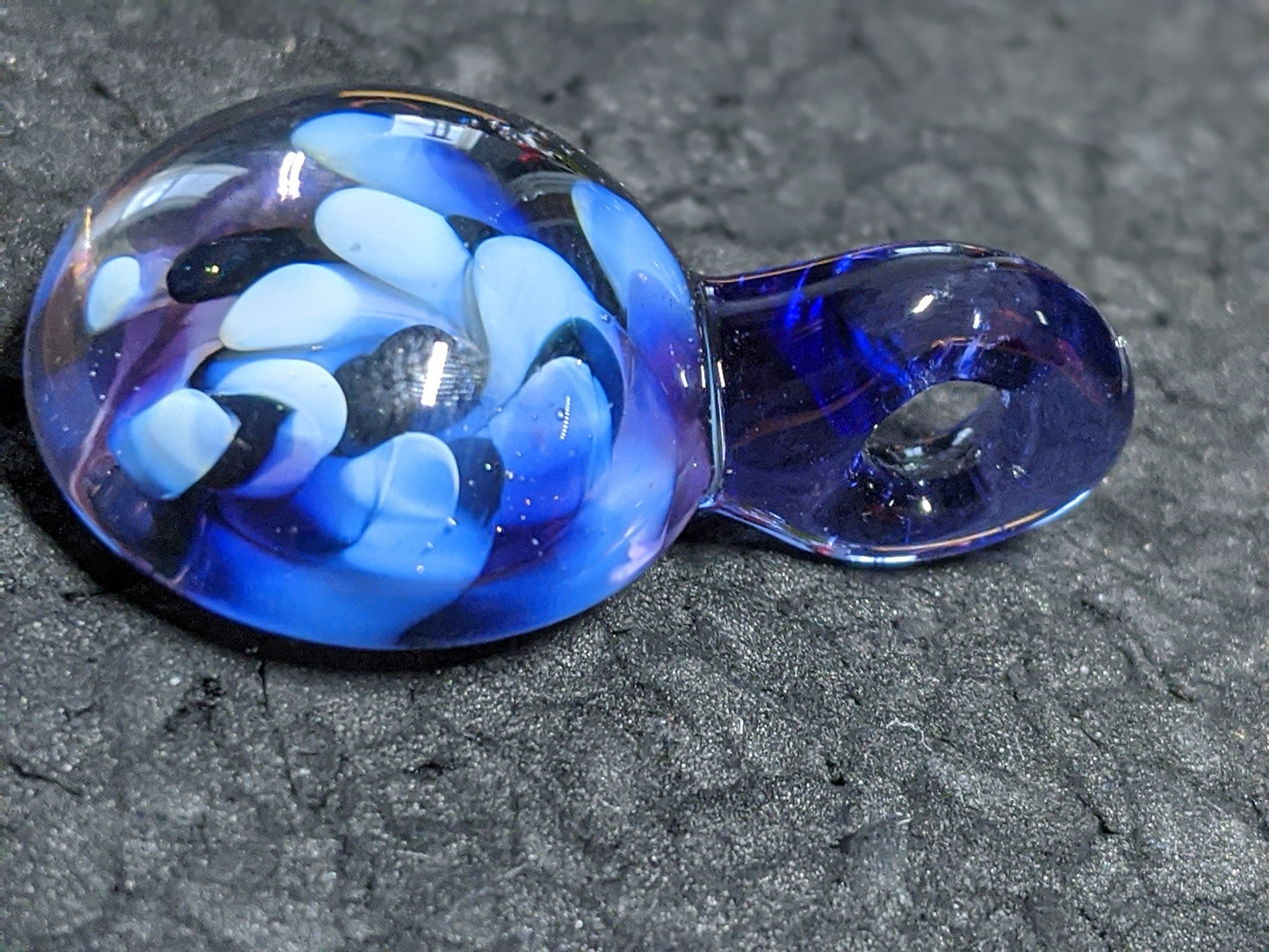 Eric G Glass UV Twisted Implosion Pendant