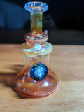 Bubbletrap Pattern Bottom Gold and Silver Fumed Rig  by Kaliber Glass