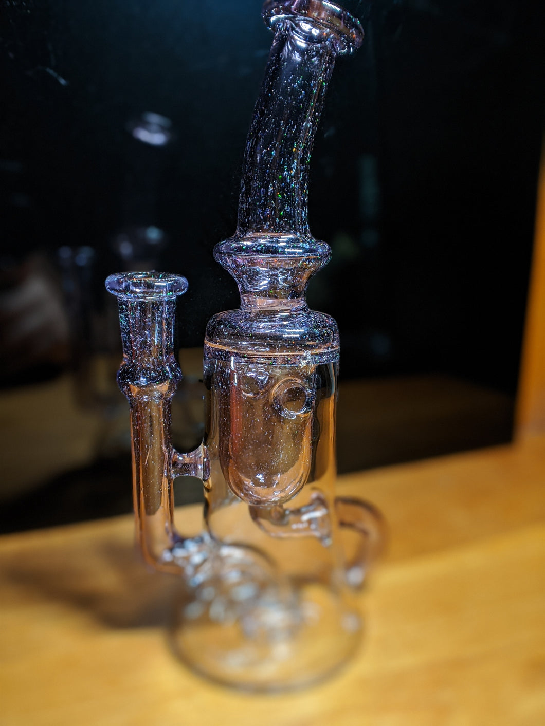 Dirge Glass Crushed Opal over Nightshade Internal Klein Recycler