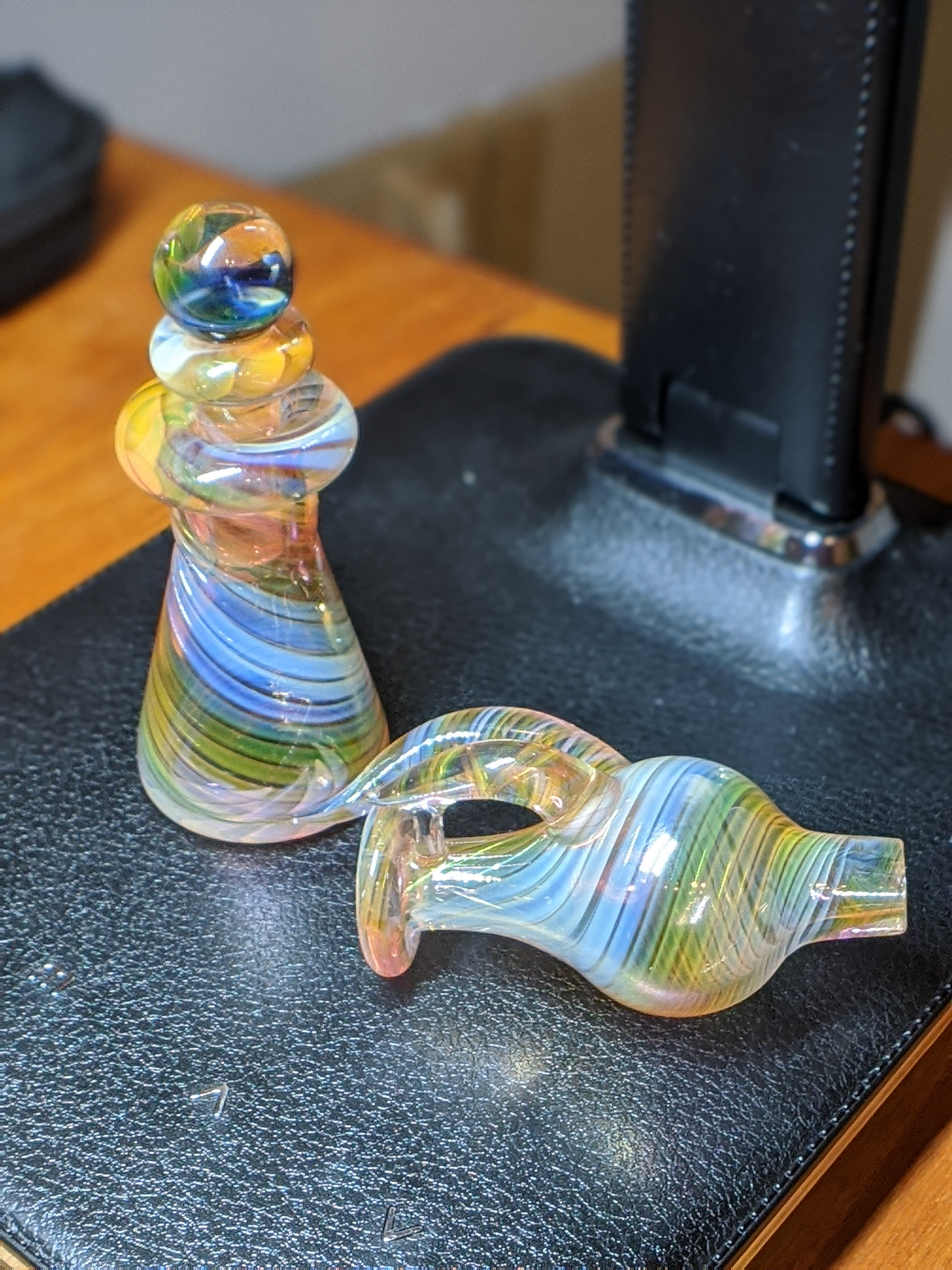 Kaliber Glass Fumed Iso Holder and Bubble Cap Set