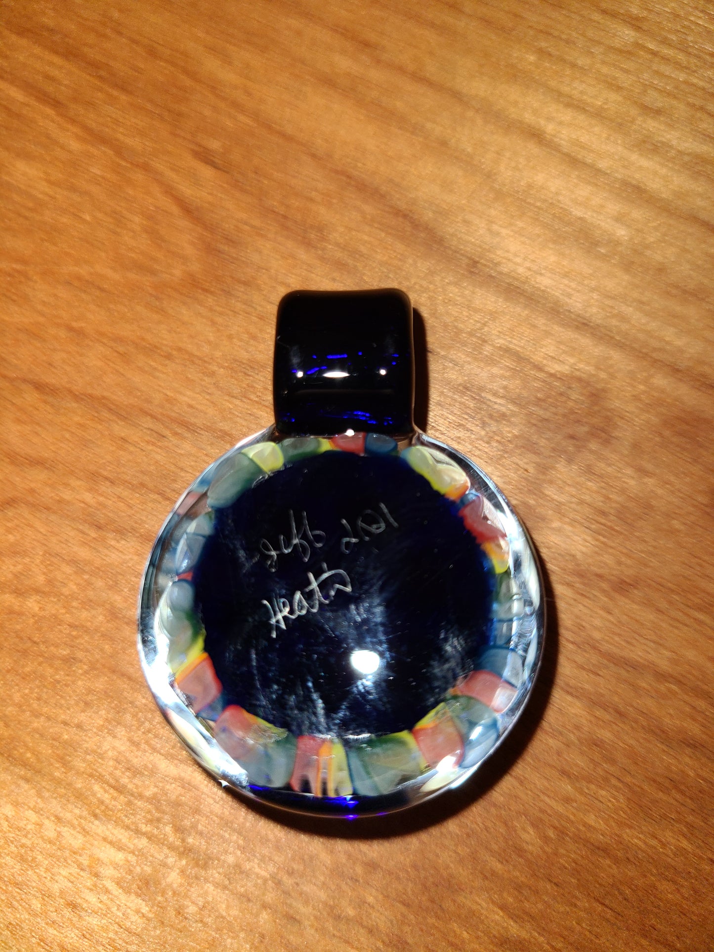 Jeff Heath Rainbow Murrine Circle Pendant