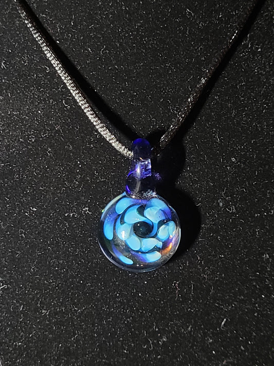 Eric G Glass UV Twisted Implosion Pendant