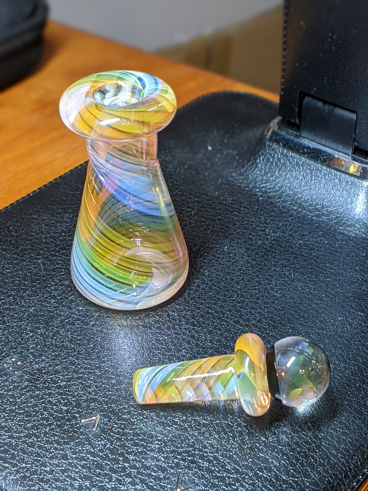 Kaliber Glass Fumed Iso Holder and Bubble Cap Set