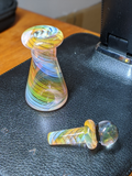 Kaliber Glass Fumed Iso Holder and Bubble Cap Set