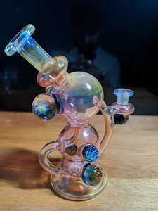 Kaliber Glass Fumed Recycler w/ Marble attachments
