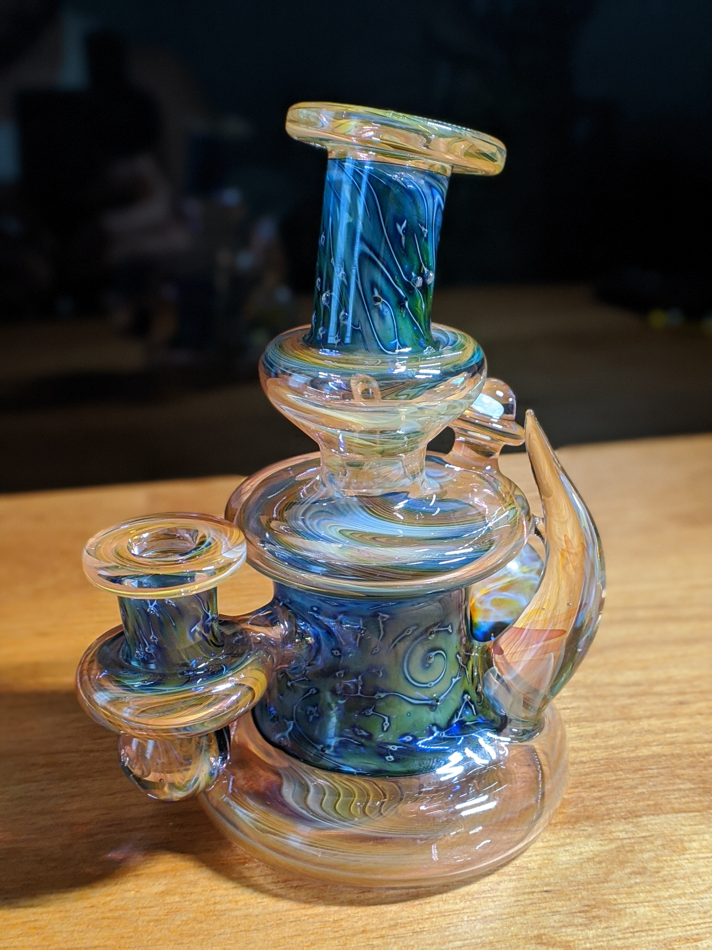 Kaliber Glass Fully Worked Gold and Silver Fumed Rig