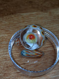 Seigaiha Glass Terp Slerper Marble and Pearl Set Fire Themed