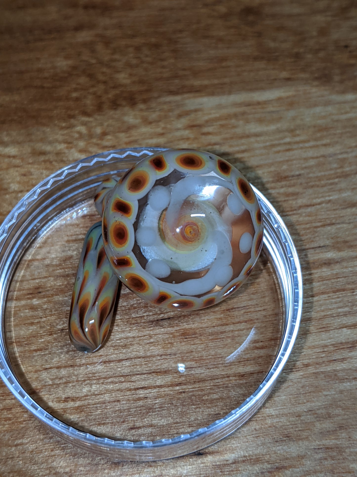 Seigaiha Glass Terp Slerper Marble and Pearl Set Fire Themed