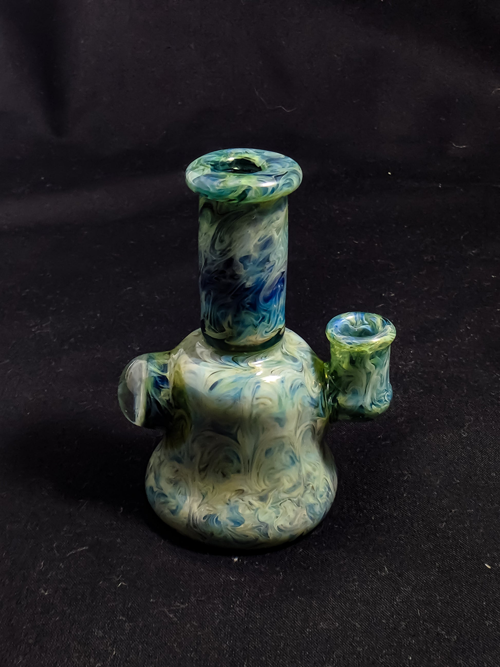 JoeyB Glass Dark Blue Amber Purple Mini Tube | Heady Glass | Instagram