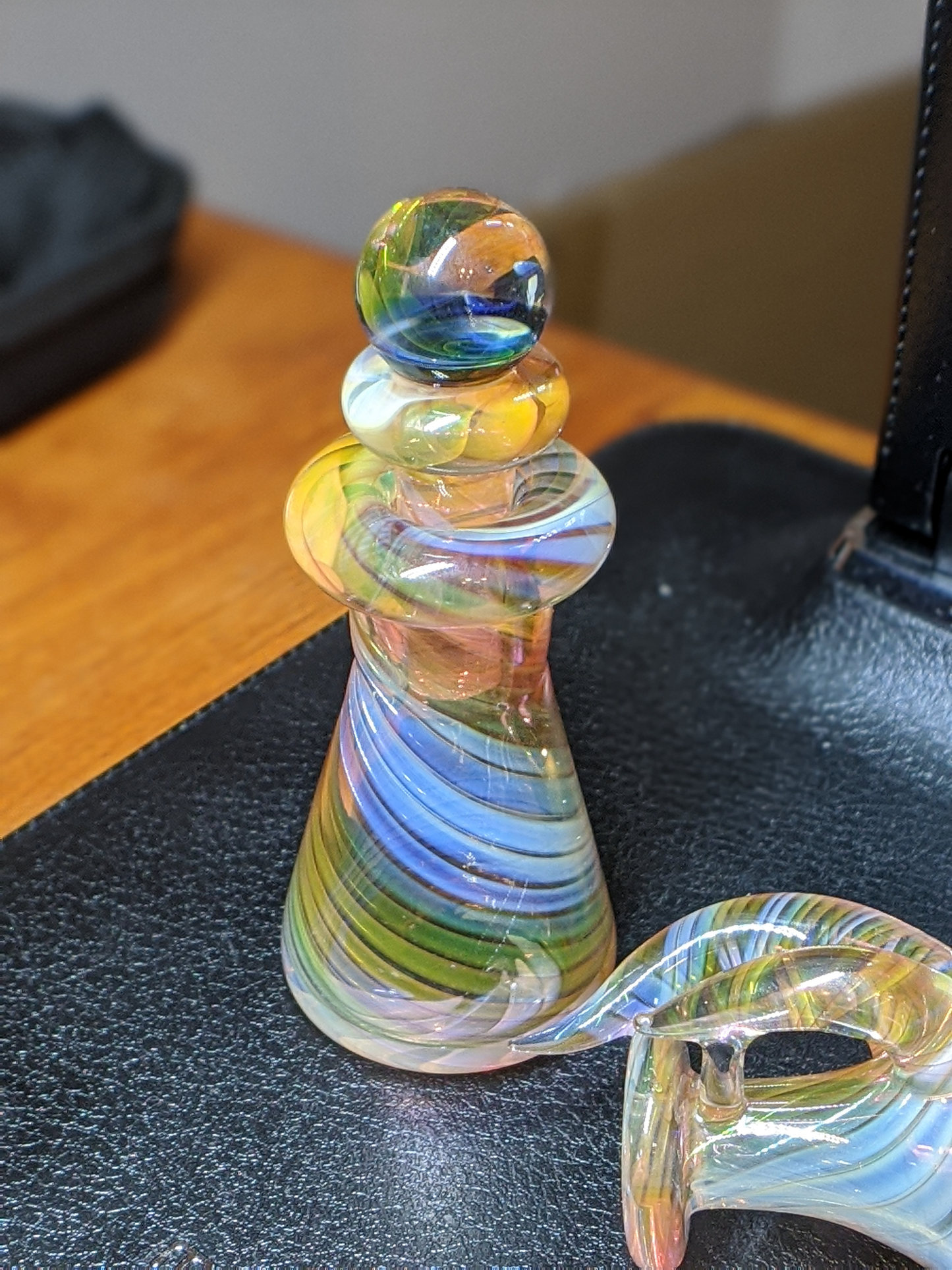 Kaliber Glass Fumed Iso Holder and Bubble Cap Set